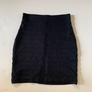 Express black fitted skirt with back zipper.